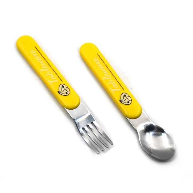 

stainless steel food grade kids cutlery in case