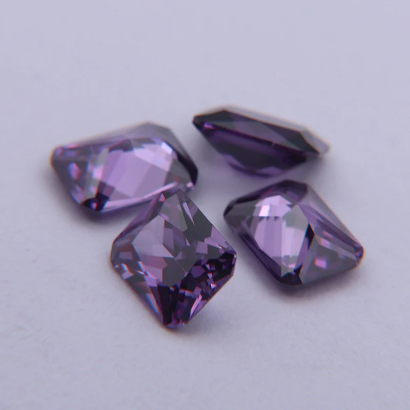 

CZ Wuzhou Amethyst Radiant Cubic Zircon Gems Stones