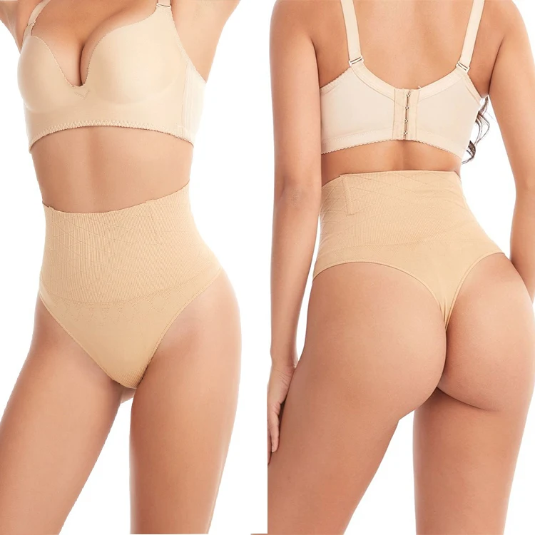 

Seamless Women Shapers High Waist Slimming Tummy Control compression Pantie Briefs Thongs Body Shapewear Lady Underwear, Black nude