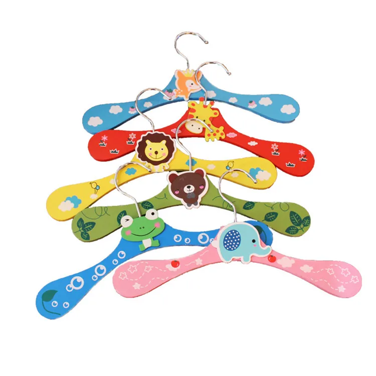 

Factory Wholesale Promotional Quality Wooden Cartoon Dog Clothes Hanger, Mix colors