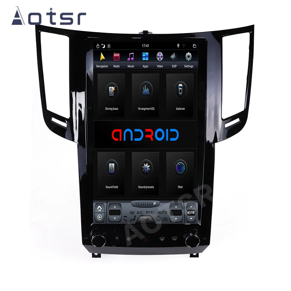 

GPS Navigation Radio Audio Stereo Tape Recorder Android 9.0 For Infiniti FX FX25 FX35 FX37 2009-2013 Qx70 2013-2016