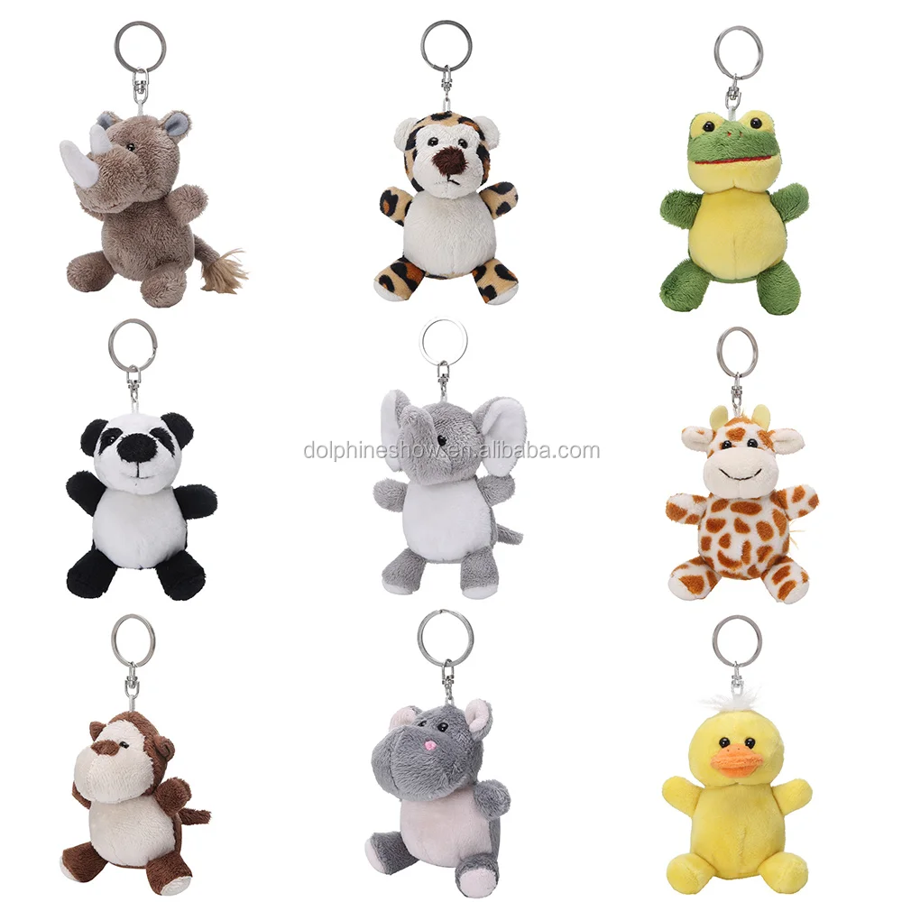 Factory Low Moq Cheap Plush Mini Elephant Keychain Toy Cute Blue Soft Stuffed Plush Animal