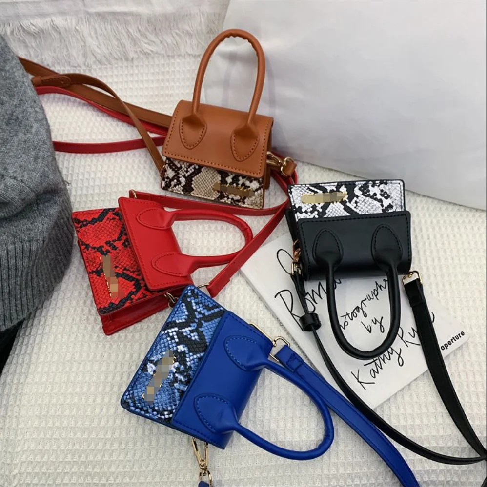 

Ins Unique Chic Cute Mini Snake Handbag ,Young Girls Small Bag Shoulder Women Bag Purse 2021, Multi color