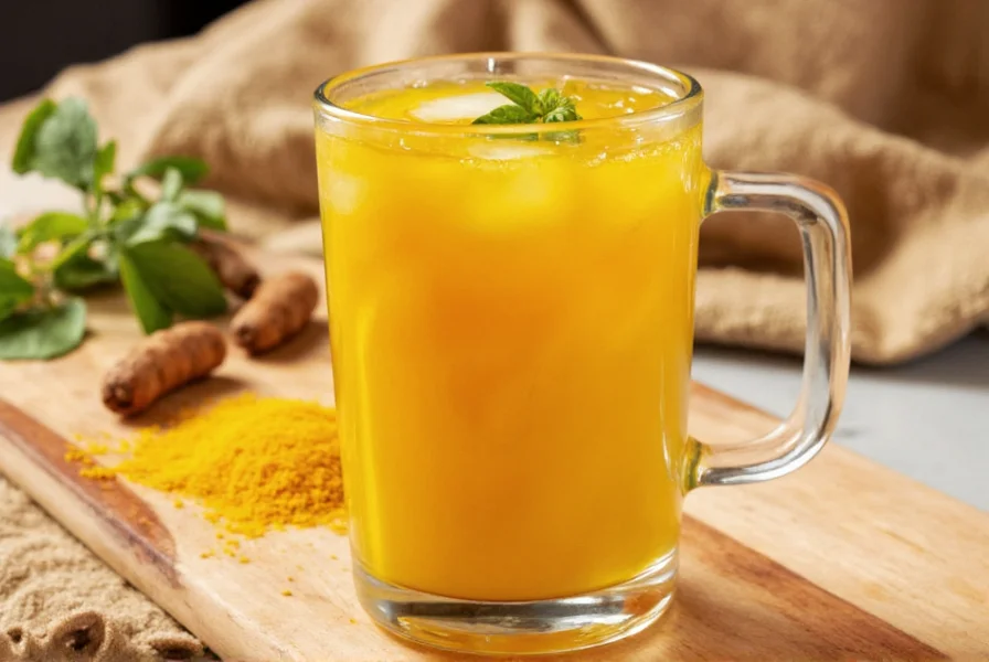 Comparison of turmeric preparations showing water, golden milk, and capsules