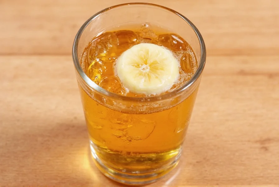 Fresh ginger root next to commercial ginger ale bottle showing minimal ginger content
