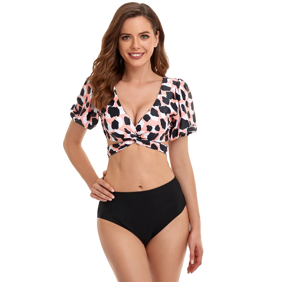 

Dropshipping Bikini Swimwear Custom Wholesale Bathing Suits Women Plain Swim Swimwear, Black, pink, red