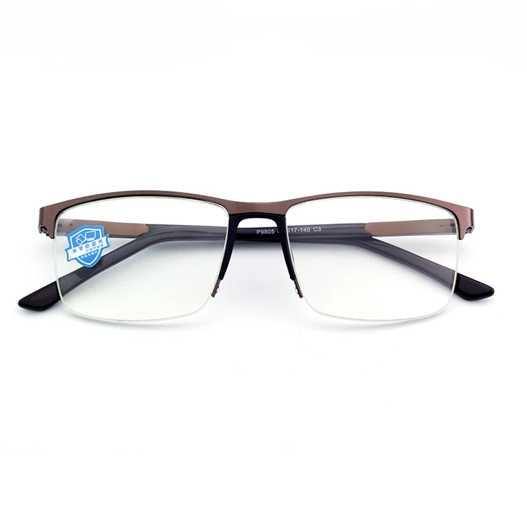 

M9805 Attractive Price New Type Metal Anti-blue Light Aluminium half rim mens designer glasses frames, As picture