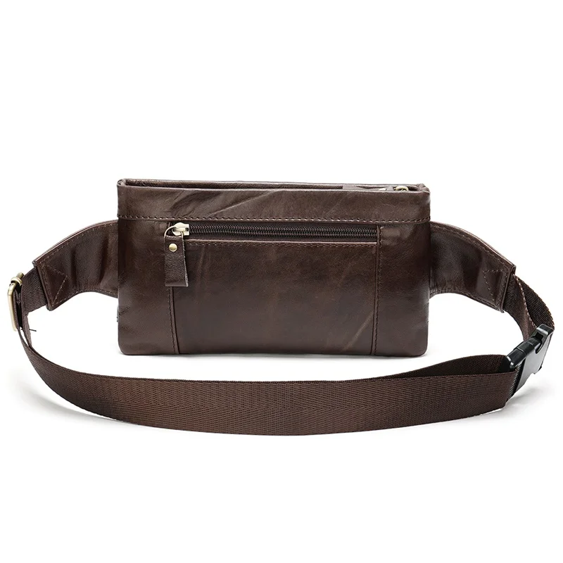 
Drop Shipping 9080 Real Leather Men Cross-Body Hiking Waist Bag Retro Outdoor Adult genuine leather Waist Bag 