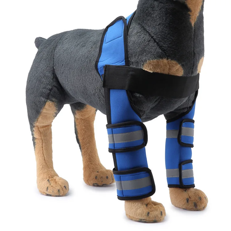 

Manufacturer Dog Front Leg Surgical Injury Protector Heal Compression Pet Knee Protector Leg Brace, As picture