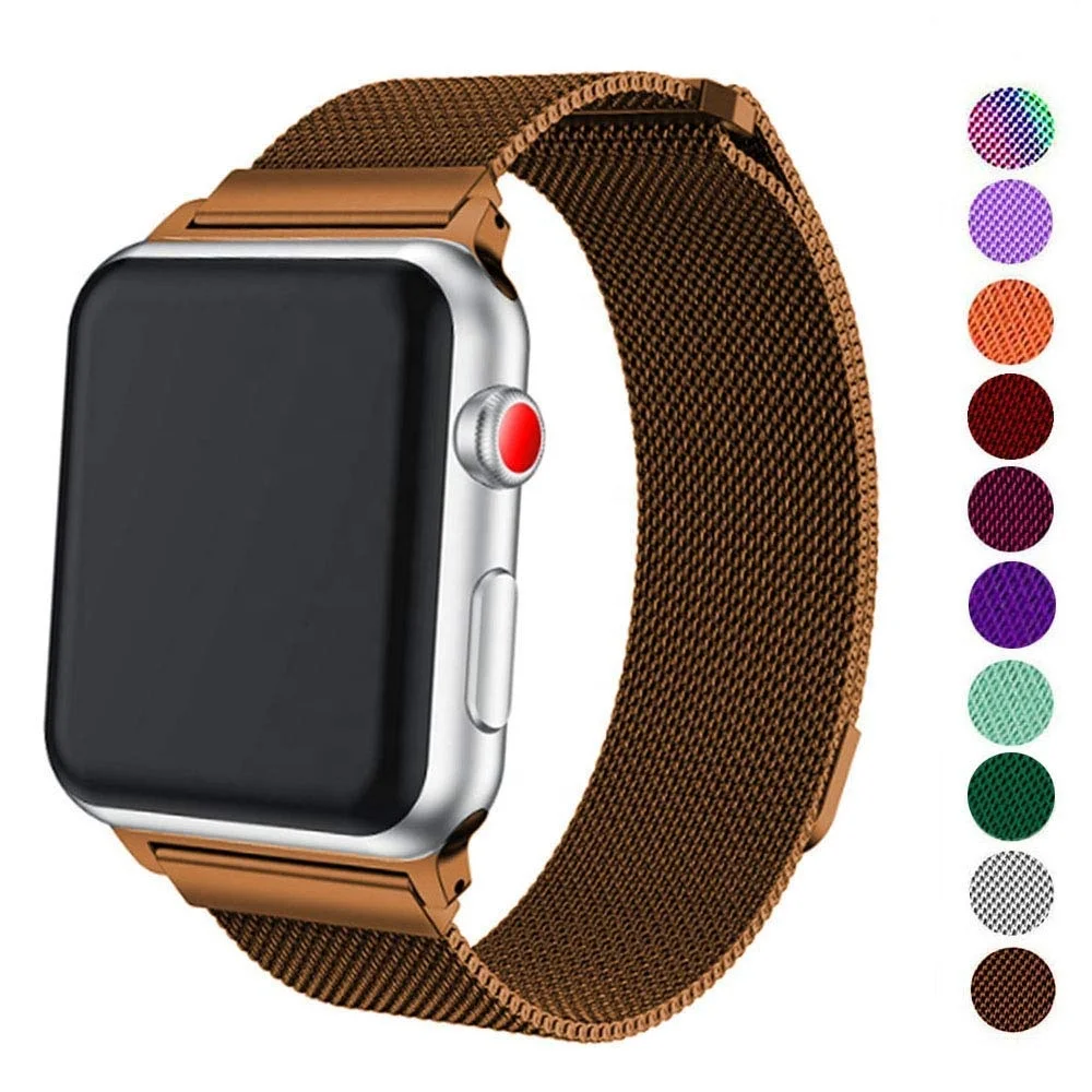 

Tschick Replacement Band For Apple Watch 38/42mm,Milanese Loop Sport Wristband Magnetic Closure For iWatch Band Series 5 4 3 2 1, Multi-color optional or customized