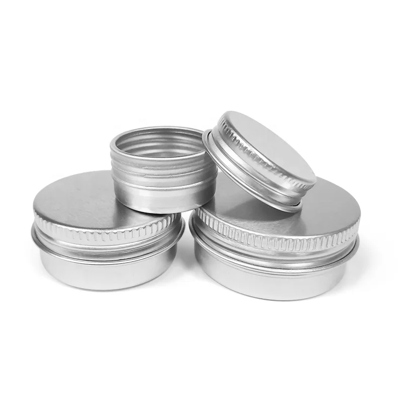 

5g 10g 30g 50g 60g 80g 100g 150g 200g 250g spot silver tin can round aluminum tin can packaging container