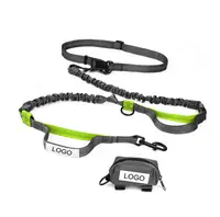 

Strong Dual Handle Bungee Hands Free Dog Leash,for Dogs Up to 150 lbs,for Running/Walking/Training