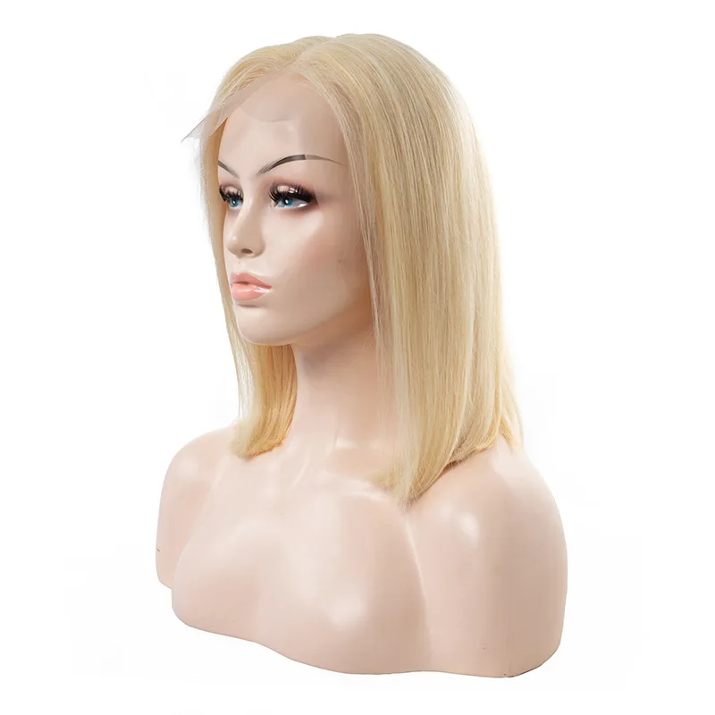 

West kiss hair wigs 4x4 13x4 thin hd lace transparent color germany wig platinum blonde bob 613 lace front wig