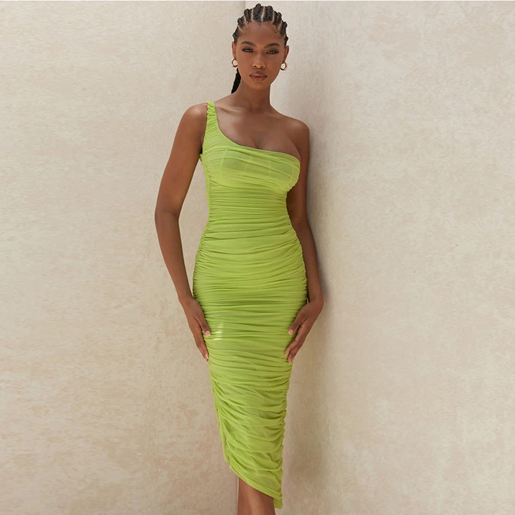 

Ladies' Ladies Fashion Evening Clubwear Womens Casual Women Wholesale Sexy Bodycon African Club Dress, Green