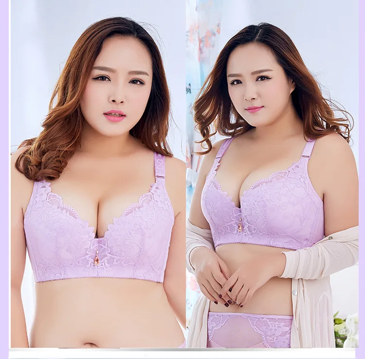 

BBR027 Wholesale High Elastic Women Sexy Breathable Underwear Embroidered Lace Soft Steel Ring Full Cup Thin Bra, White, black, skin color, light shrimp, light purple, red, blue