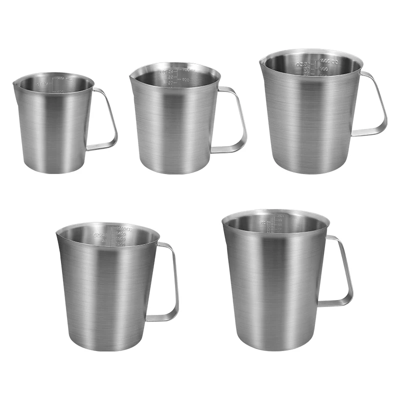 

Newness Milk Tea Coffee Stainless Steel Measuring Cup Jug with Marking with Handle