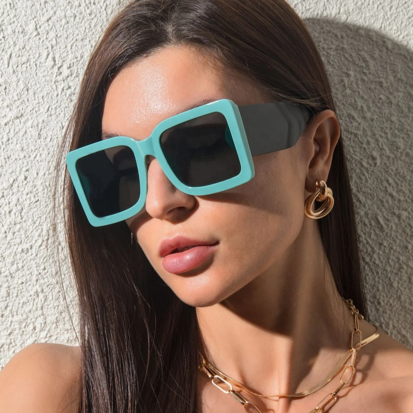 

9115 Luxury Brand Candy Color Sunglasses Unisex Large Frame Rectangle Sunglasses 2022, As shown