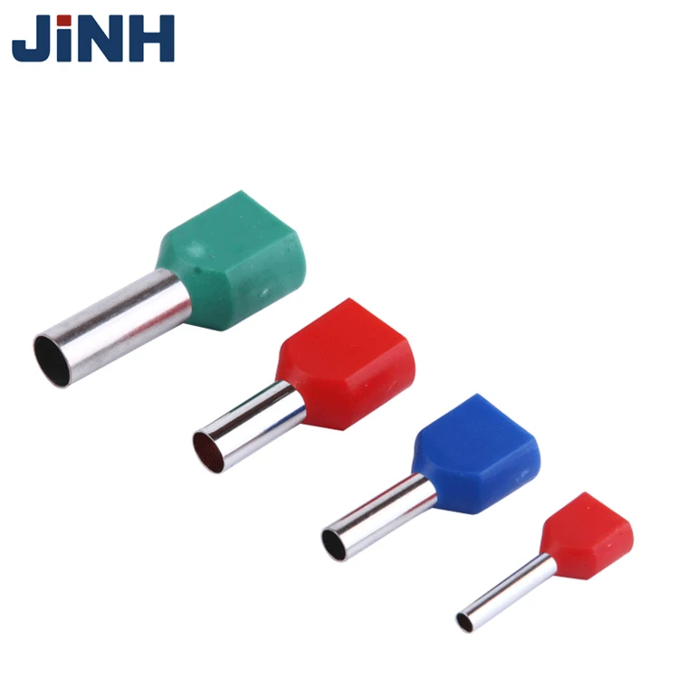 Te 2508 Type Pp Wire End Terminals Preinsulated Copper Brass Twin Cord