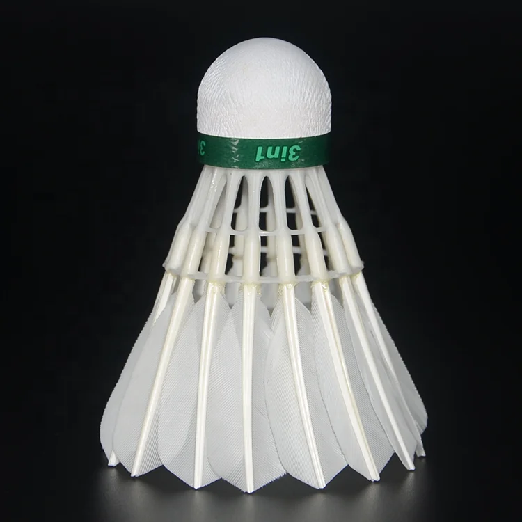 

Nature Goose Feather Hybrid Shuttle with 2 Layer PU Cork Stable Durable Badminton Shuttlecock Goose Feather