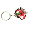 Novel design flag wholesale custom soft PVC keychain