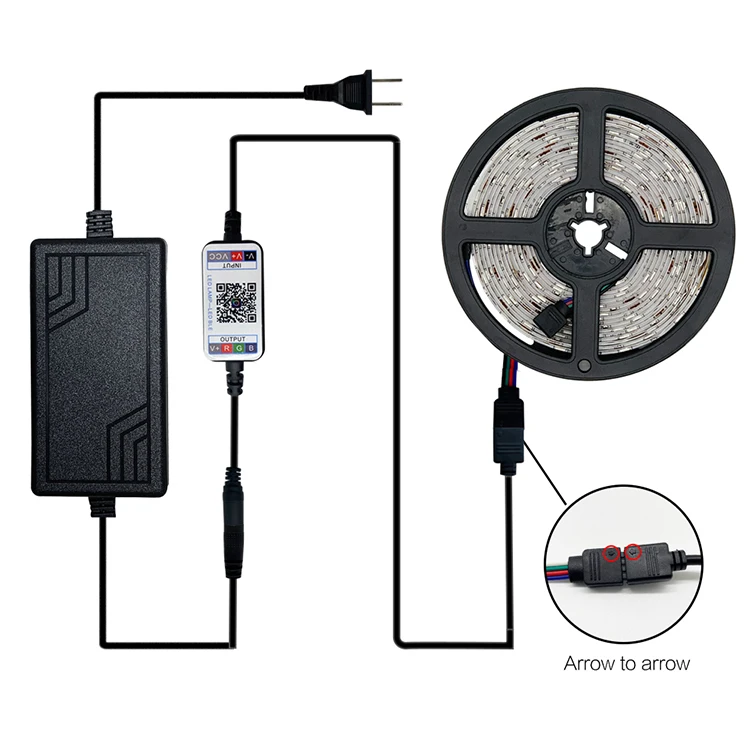 Bluetooth control led flexible strip 5050 dc 12V 3A for wholesale