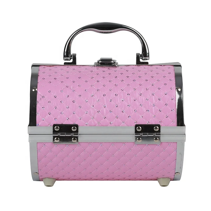 

Pillow Design Aluminium Alloy Makeup Box Cosmetic Bag Box Multi Tiers Lockable Jewelry Box, 6 colors