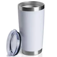 

20 oz 30 oz Double Wall Vacuum Insulated Travel Mug Coffee Cup - Durable Powder Coated Stainless Steel Tumbler