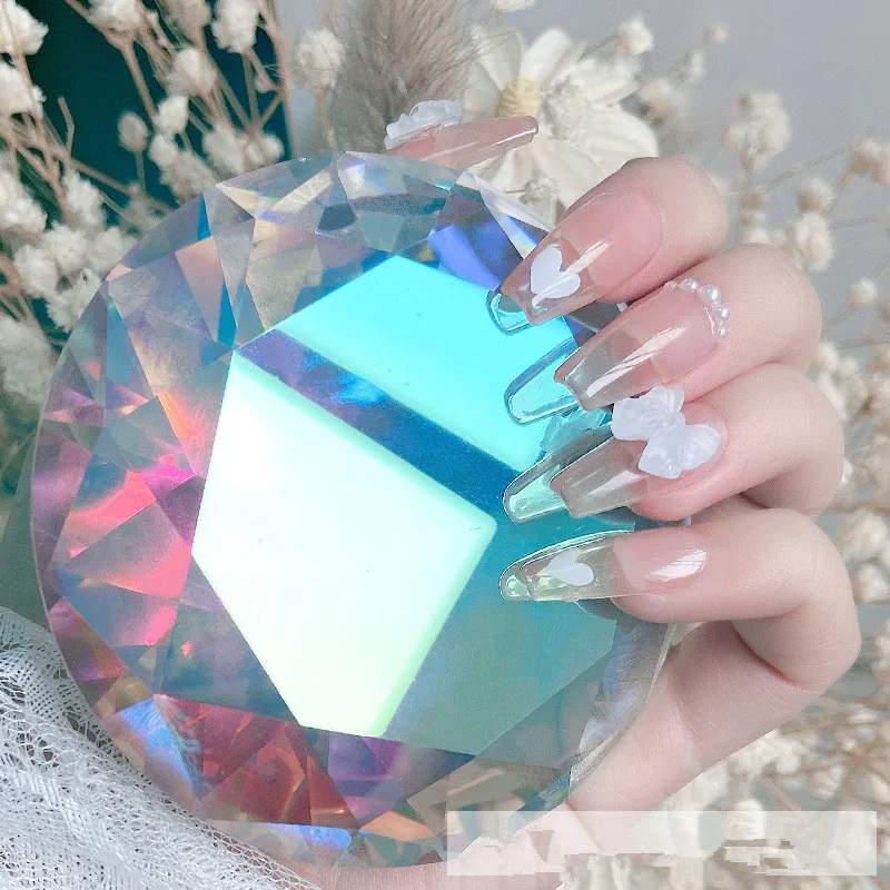 

Wholesale new nail art shooting props 100mm oversized diamond crystal color transparent rhinestone glass decoration ornaments, Shimmer