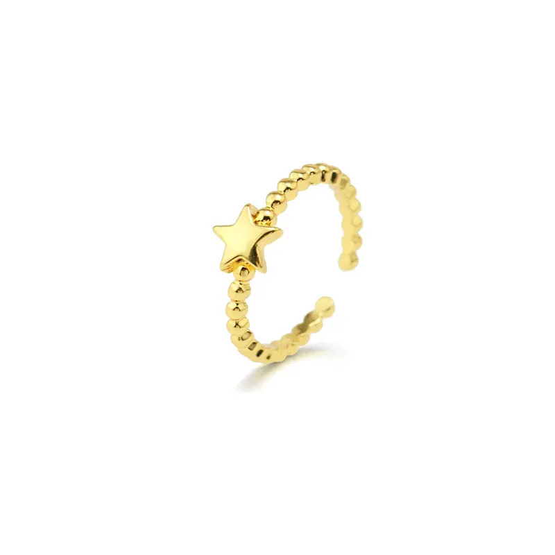 

anillo minimalista star adjustable gold minimalist ring