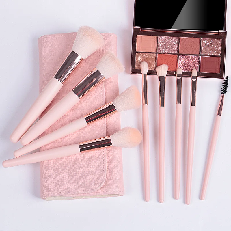 

Personalized Powder Eyeshadow Brush Luxury 9pcs Small Private Label Makeup Brush Set Brochas De Para Maquillaje