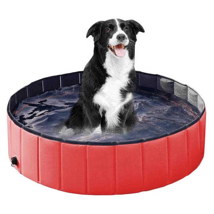 

Wholesale Custom Foldable Dog Pet Bath Hard PVC Pools Dog Pet Pool Bathing Tub Paddling Swimming Pool for Dogs Cats and Kids, Blue/red