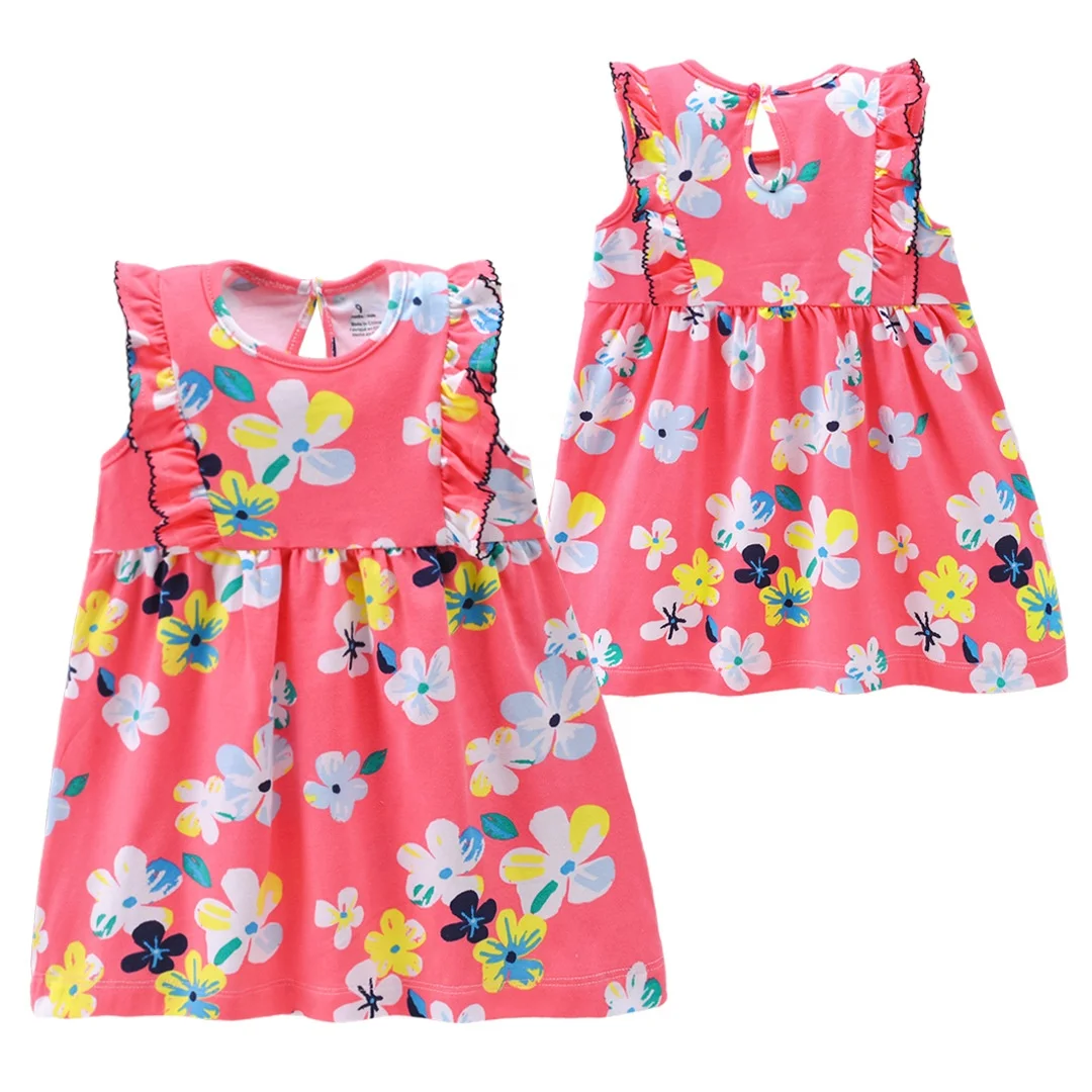 

Summer baby girl clothing floral printing dress 1 year baby girl dress, Multi color