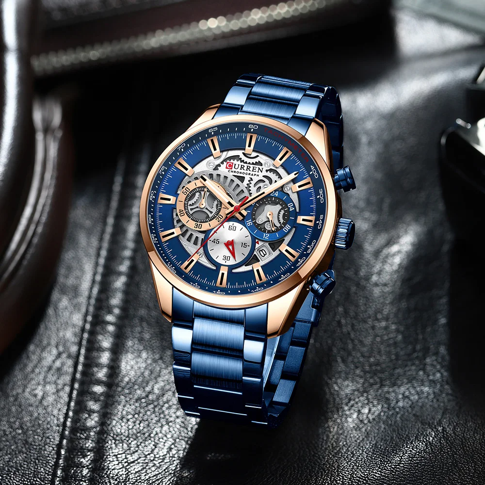 

2021 Hot sale New Design Men's Luxury Watch Sports Casual Chronograph Luminous Calendar Wristwatch