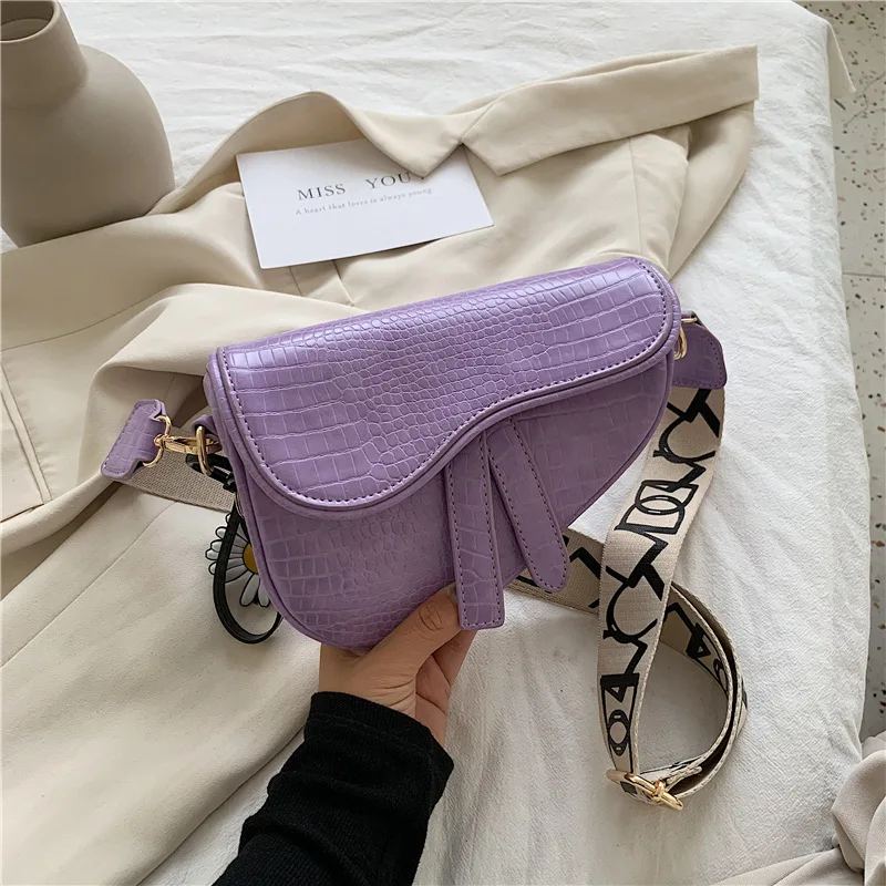 

2021 Purple Leather Ladies Purses for Girls Messenger bags Luxury Crossbody bag For Women, Black