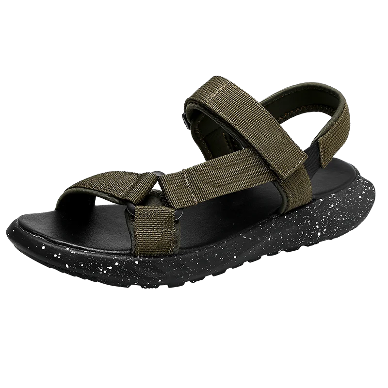 

Non-slip durable summer breathable outdoor beach sandals for men, Black/green/black&white