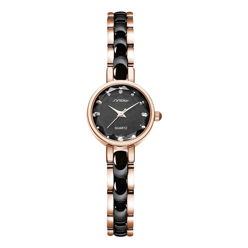 

SINOBI Hot Brand Luxury Women Watches Fashion Alloy Band Quartz Watch Ladies Wrist Watch S9836L