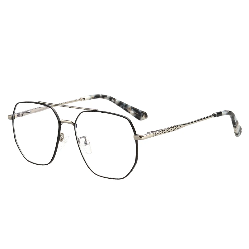 

2022 New Arrival Optical Frames Glasses Men Acetate Metal Irregular Large Eyeglasses Custom Logo Eyewear, 4 colors