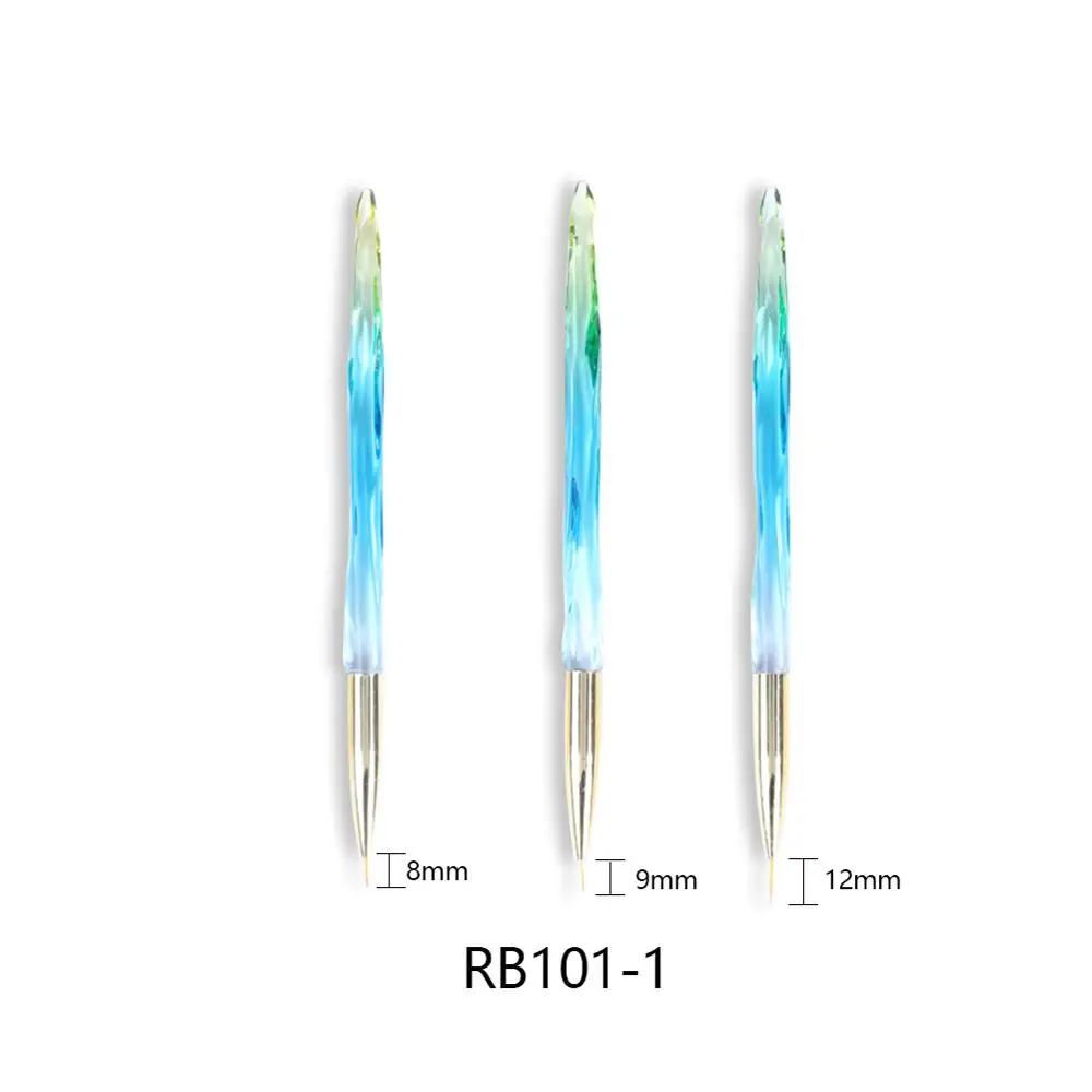

Manicure Tool 3pcs Acrylic Uv Gel Extension Builder Rhinestone Painting Brush Lines Liner Pattern Drawing Nail Art Pen, Colorful