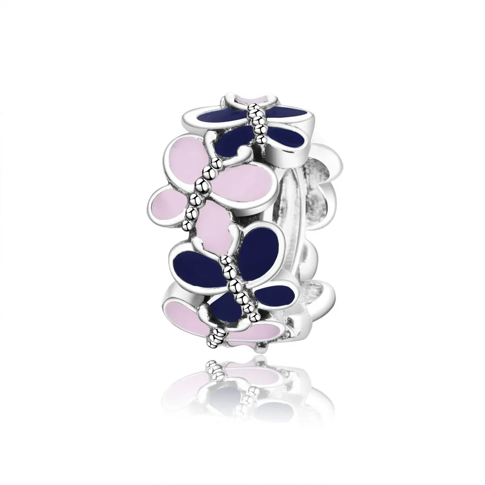 

New 925 Sterling Silver Enamel Butterfly Spacer Beads Charms Fit Original Pandora Bracelet Jewelry
