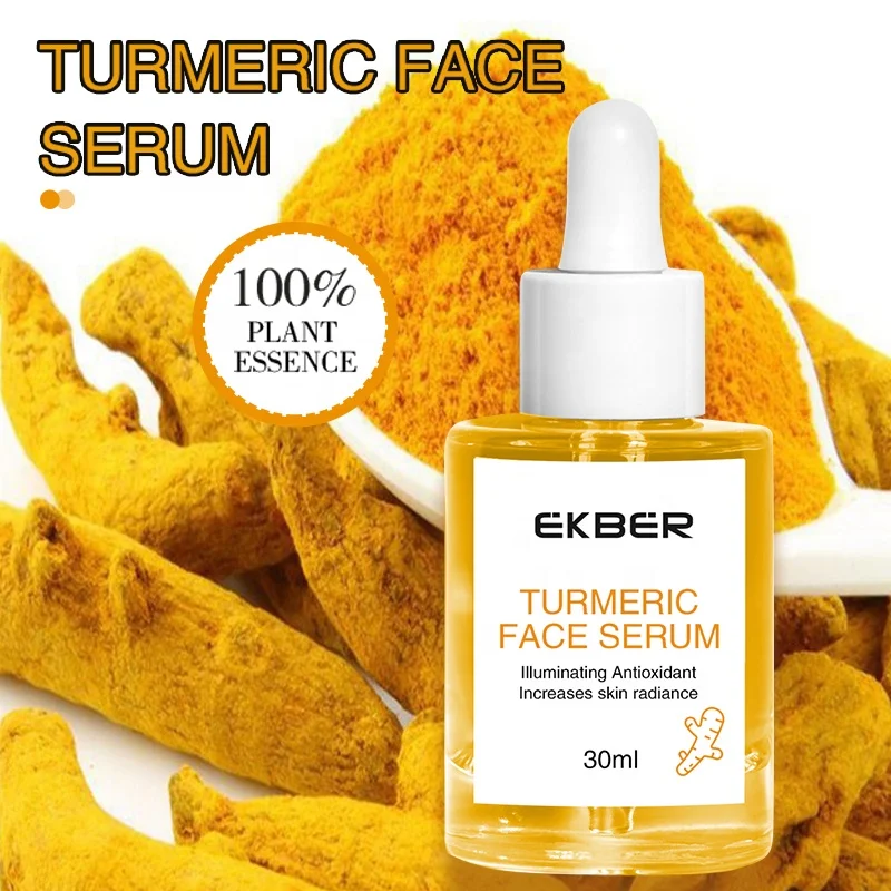 

Private Label Organic Anti Acne Treatment Facial Serum Lightening Glowing Turmeric Face Brightening Serum