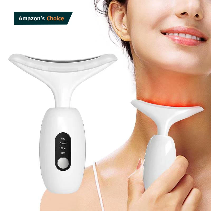 

Facial Neck Frim Wand 7 Color Led Light Therapy Whitening 3 in 1 Face Neck Massager Skin Tightening Face Lift Wrinkle Removal