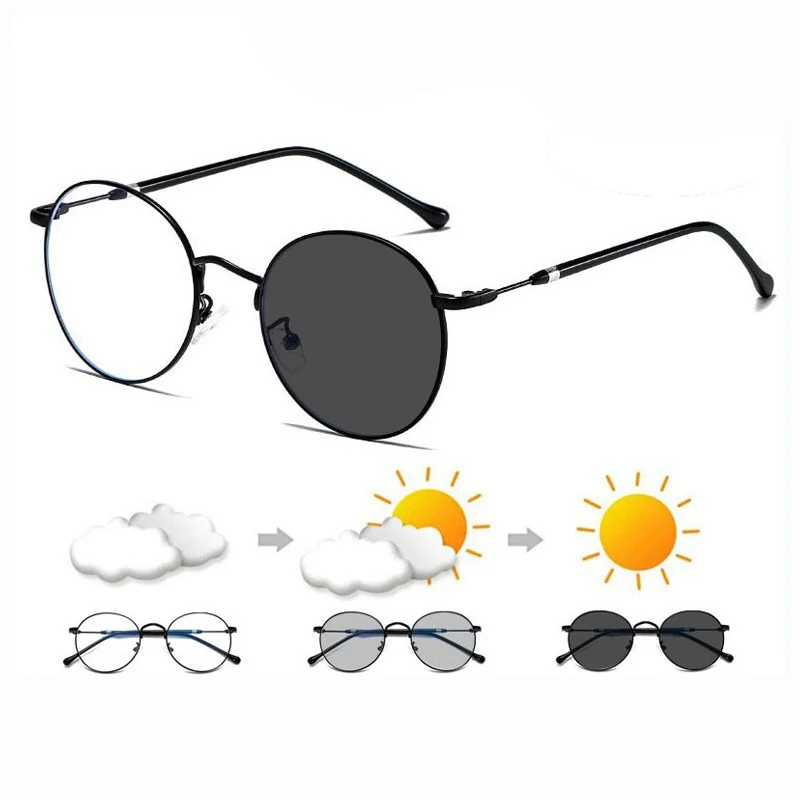 

Photochromic Computer Glasses Anti Blue Light Glasses Women Myopia Glasses Frame Bulk Wholesale