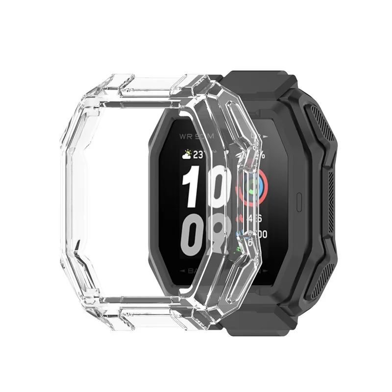 

Half cover transparent smart watch protective clear soft bumper case  A1908