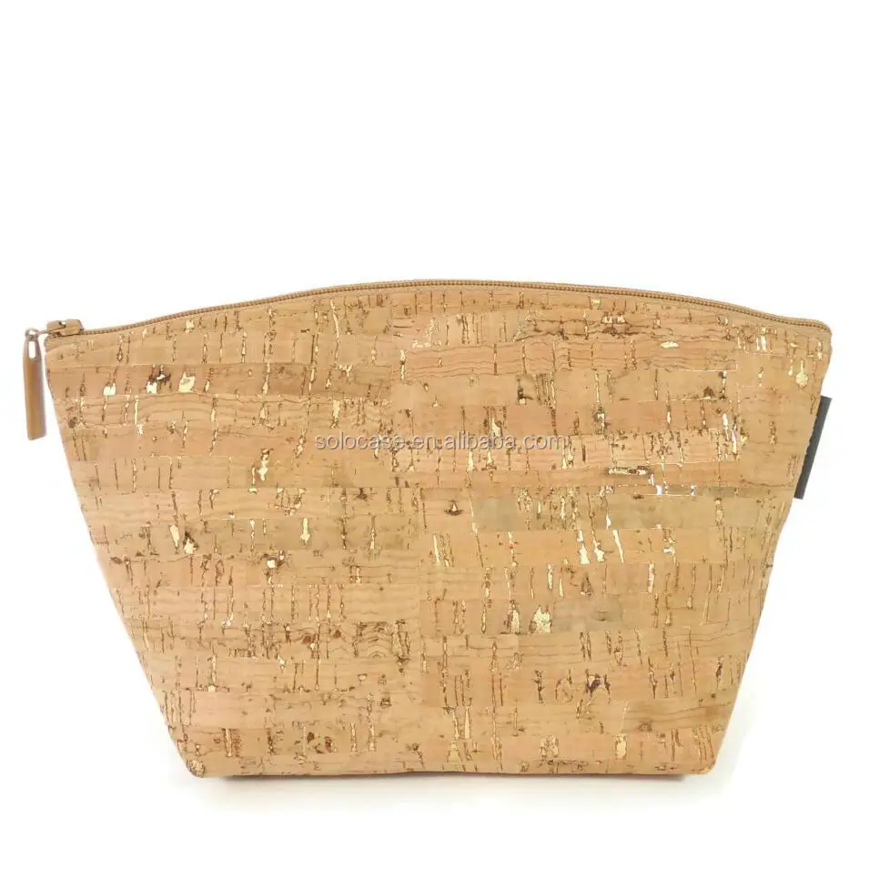 Gold Flecked Cork Makeup Bag