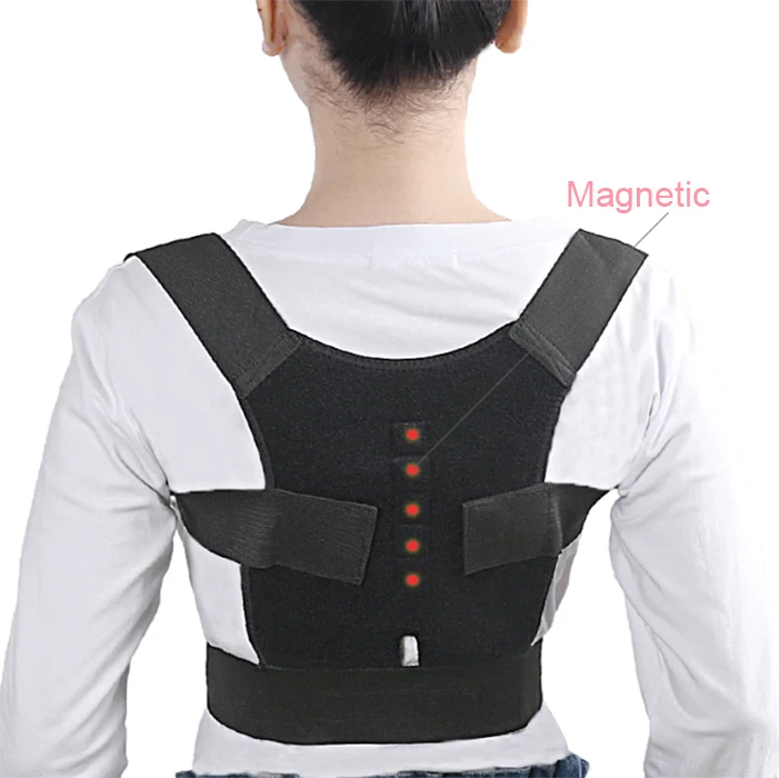 

Neoprene Magnetic elastic orthopedic brace back correction posture belt for Magnetic posture, Black