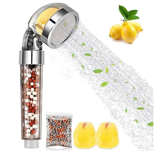 

Vitamin C shower Head Filter with Hose Handheld High Pressure Ionic Shower Filters Hard Water Softener