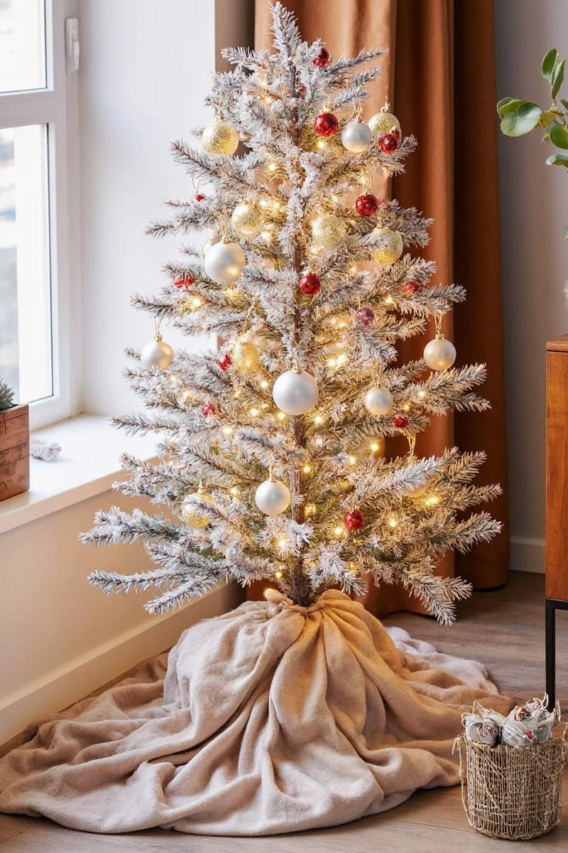 Personalized mini Christmas tree on an office desk