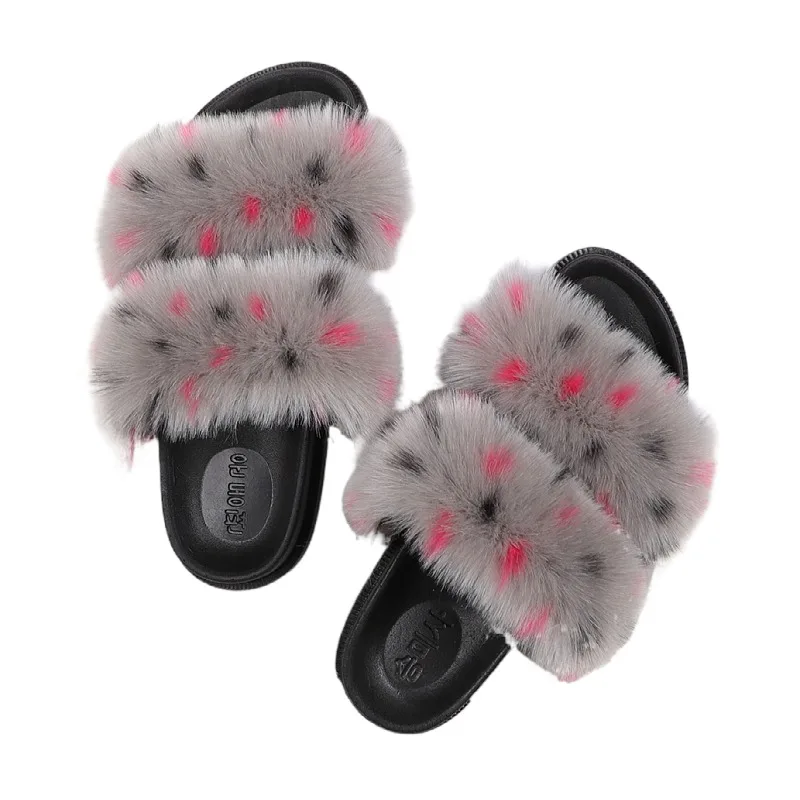 

cute fashion fur slipper sandals women, Show as pictures