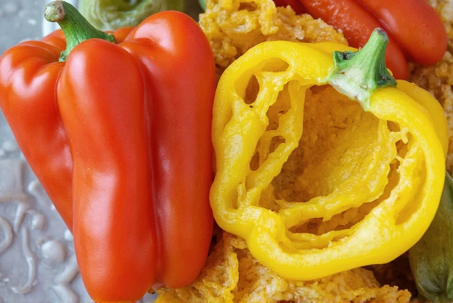 Homemade dehydrated bell pepper spice oil in a glass jar