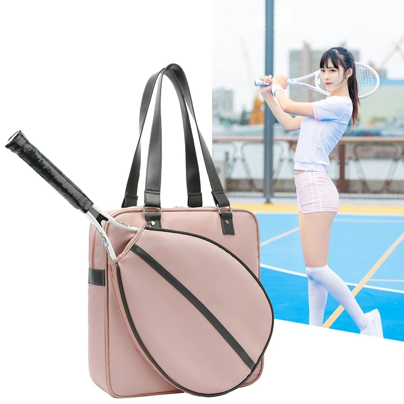 

Drop shipping Dry And Wet Separation Designer Ladies Pink Waterproof Bag Tennis Ball Women Custom Sac De Tennis Racket Bag
